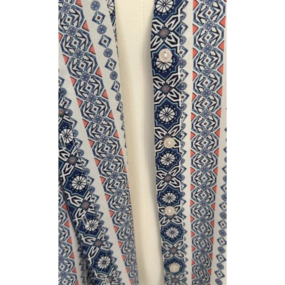 Sanctuary V-Neck Sleeveless Split Back Button Up Top Blouse Women's Sz L - Picture 7 of 11